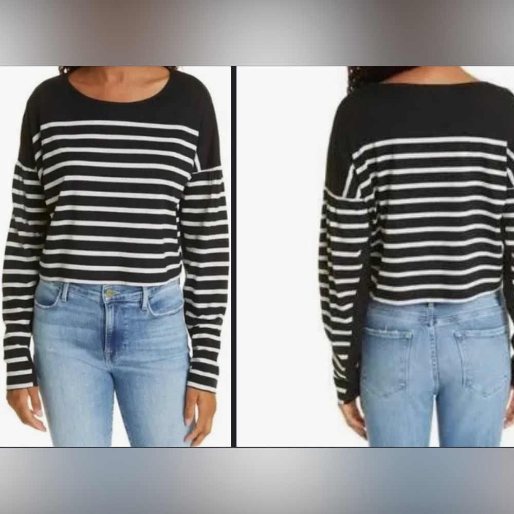 La Ligne Teddy Puff Cropped Long Sleeve, size S